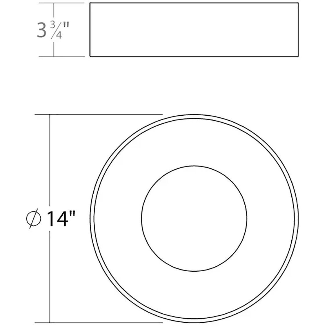 Ilios LED 14 inch Dove Gray Surface Mount Ceiling Light