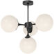 Nouveau 4 Light 26 inch Matte Black Chandelier Ceiling Light