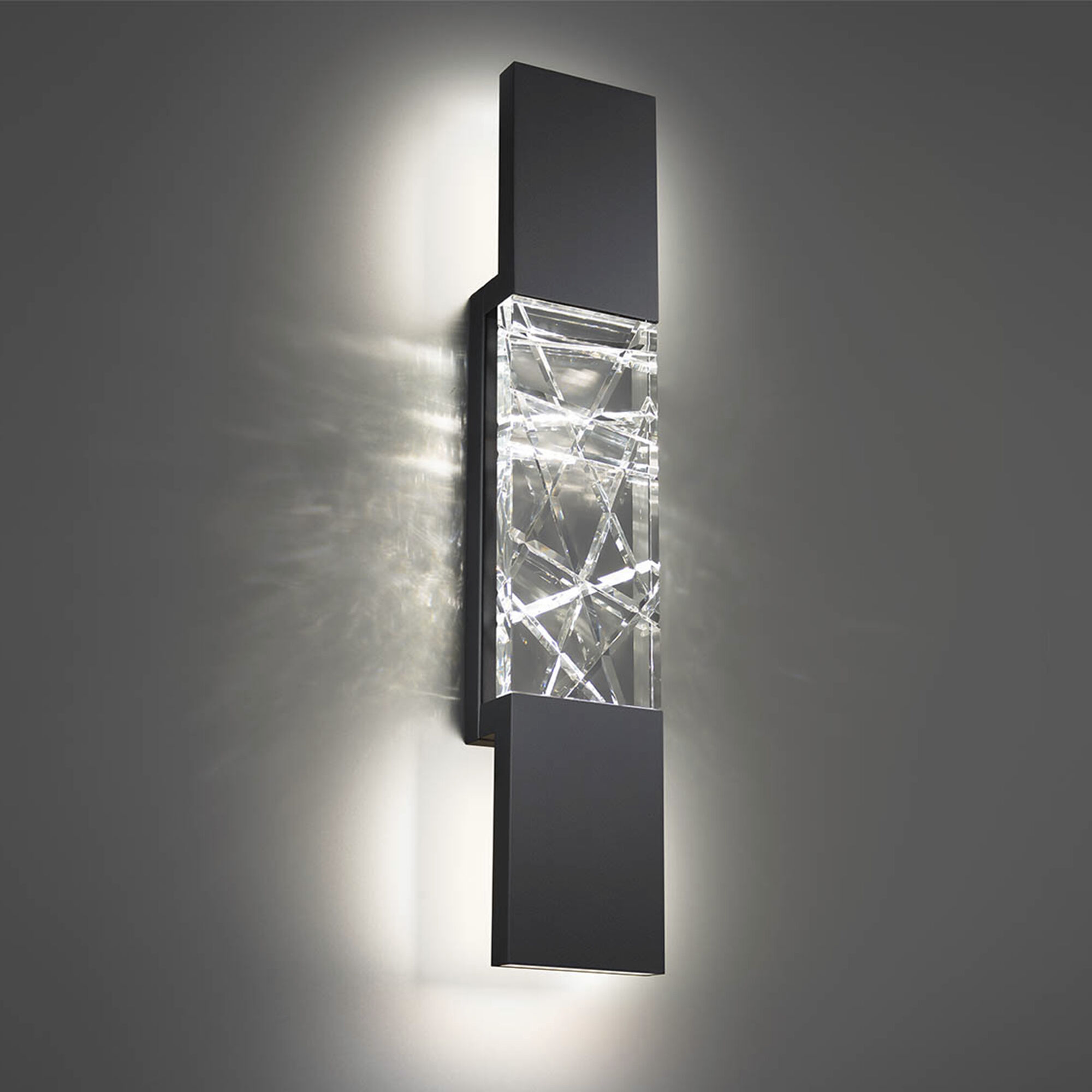 Glacier LED 27 inch Black Outdoor Wall Light, Beyond