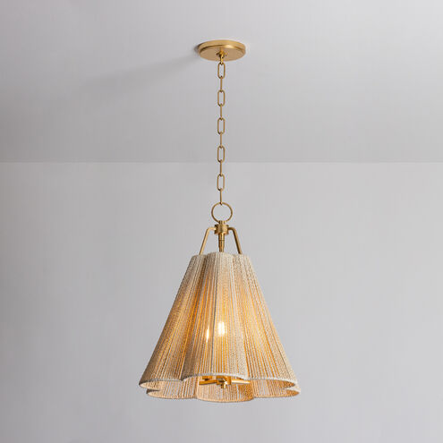 Sonoma 3 Light 18 inch Vintage Gold Leaf Pendant Ceiling Light
