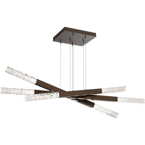 Axis LED 61.3 inch Flat Bronze Linear Pendant Ceiling Light in 2700K LED, Moda Triple