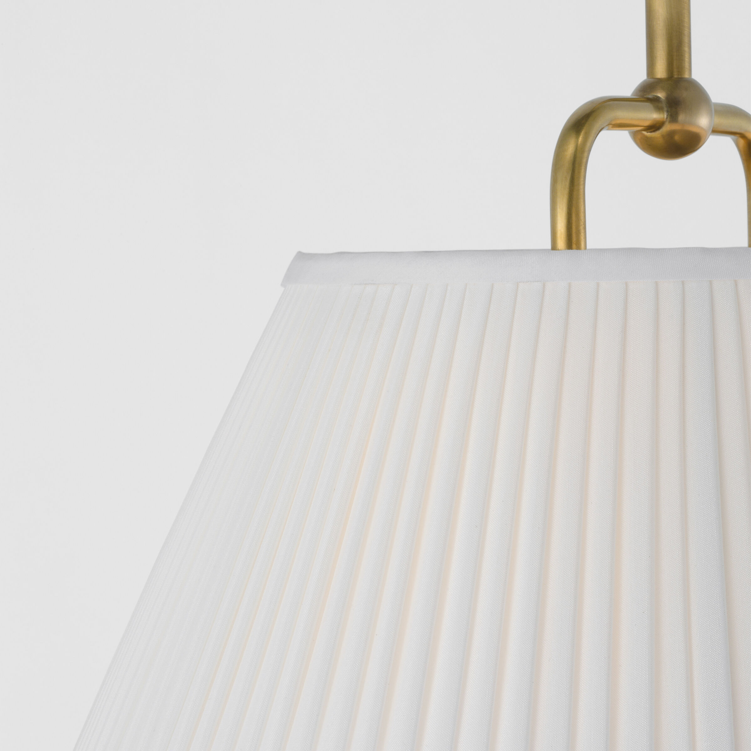 Amber Lewis Serrato LED 20 inch Hand-Rubbed Antique Brass Hanging Shade Ceiling Light