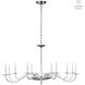 Paloma Contreras Brigitte LED 50 inch Clear Glass and Polished Nickel Chandelier Ceiling Light, Grande