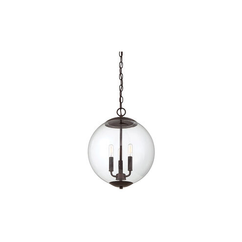 Modern 3 Light 13.75 inch Oil Rubbed Bronze Pendant Ceiling Light