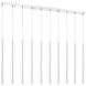 Forest LED 56.5 inch Chrome Linear Chandelier Ceiling Light in 10, 37, Matte White Steel