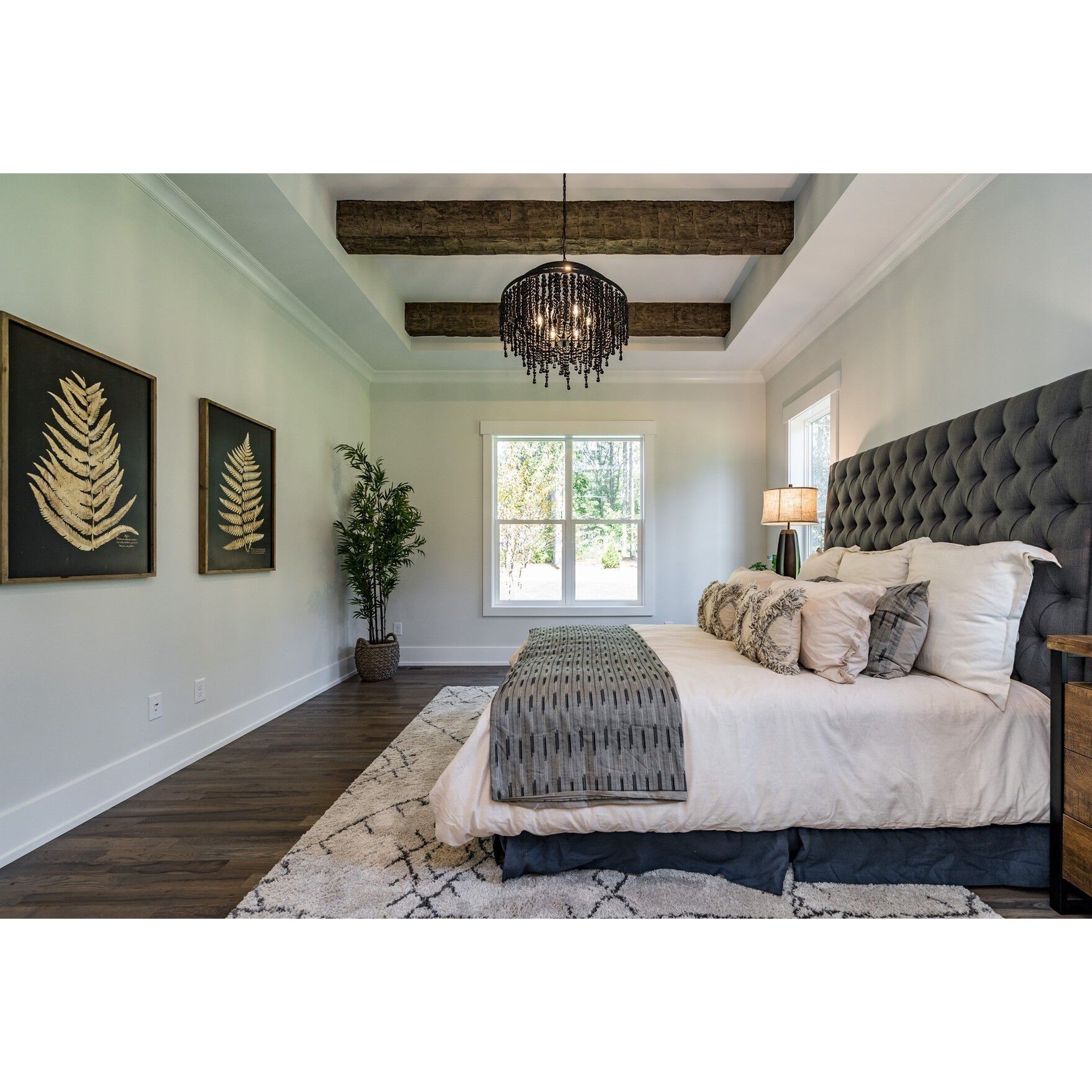 Poppy 6 Light 26.5 inch Matte Black Chandelier Ceiling Light