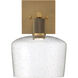 Port Nine LED 9 inch Antique Brushed Brass Wall Sconce Wall Light in Seeded