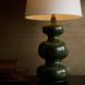 Noma 30.5 inch 150 watt Dark Green Reactive and Antique Brass Table Lamp Portable Light