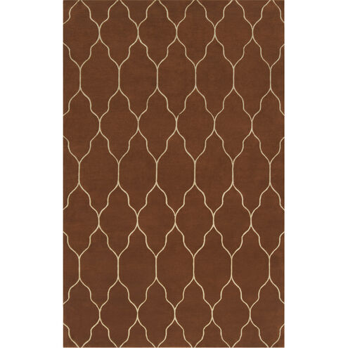 Gates 132 X 96 inch Dark Brown, Camel Rug