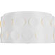 kate spade new york Dottie 3 Light 17.88 inch Matte White Flush Mount Ceiling Light