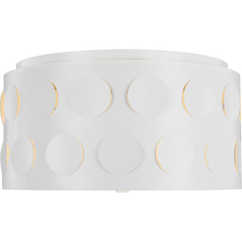 kate spade new york Dottie 3 Light 17.88 inch Matte White Flush Mount Ceiling Light