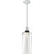 Zigrina 1 Light 5.88 inch Matte White with Satin Brushed Black Pendant Ceiling Light