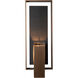 Shadow Box 1 Light 21.2 inch Oil Rubbed Bronze Outdoor Sconce, Large