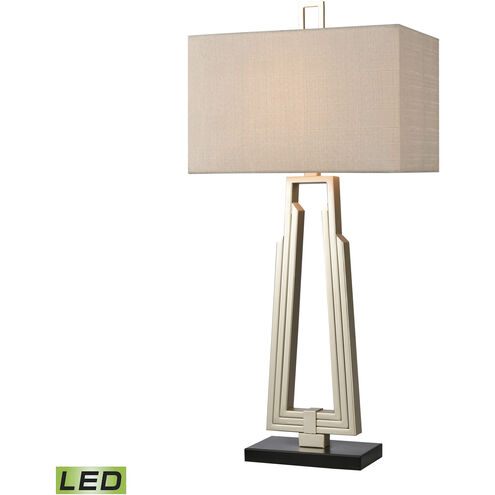 Stoddard Park 33 inch 9 watt Champagne Silver with Black Table Lamp Portable Light