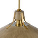 Danique 1 Light 24 inch Corkwood with Satin Brass Pendant Ceiling Light in Corkwood/Satin Brass