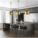 Modern 1 Light 10.5 inch Natural Brass Pendant Ceiling Light
