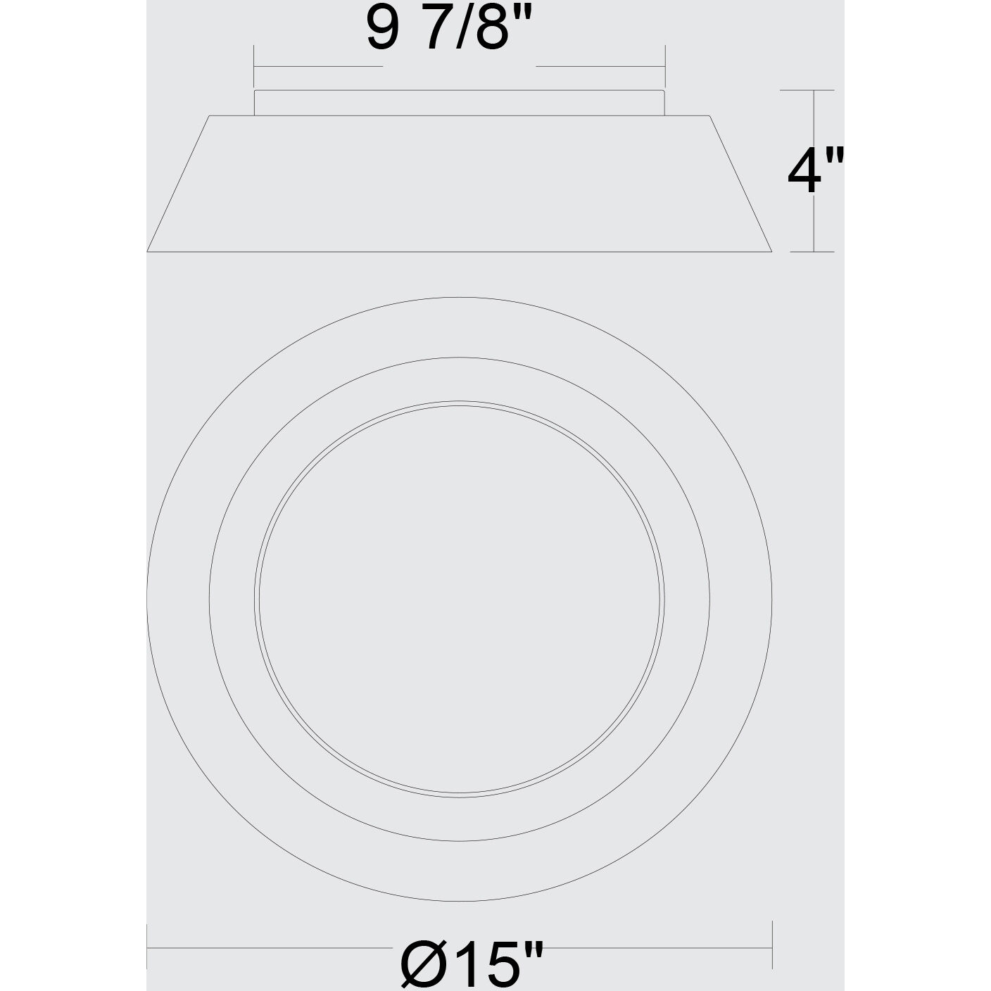 Pez LED 15 inch Painted Brass Outdoor Flush Mount