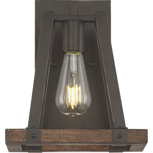 Outrigger 1 Light 9.5 inch Mahogany Bronze and Nutmeg Wood Wall Sconce Wall Light