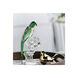 Parrot Green and White Décor Accent