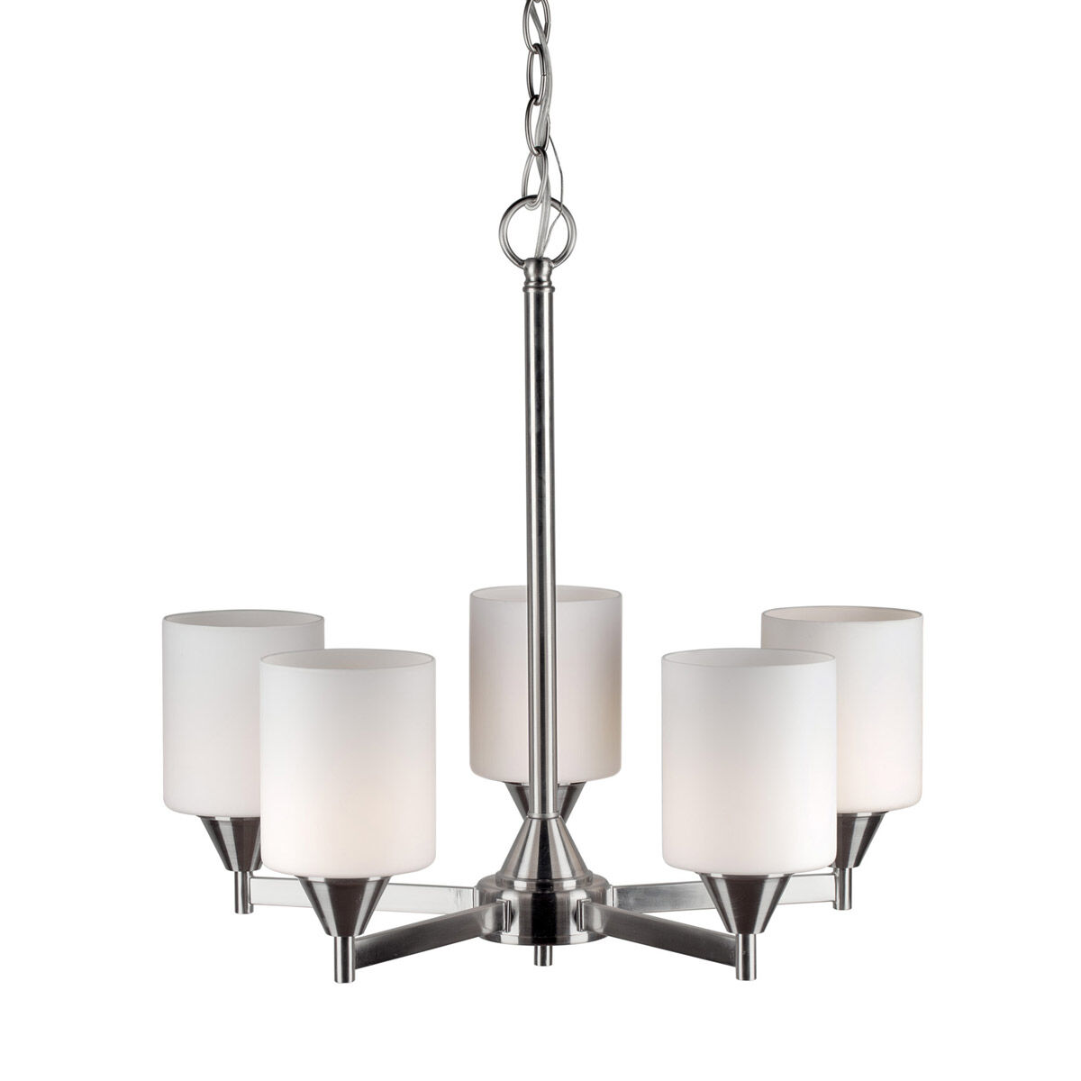 Signature 5 Light 21.25 inch Brushed Nickel Chandelier Ceiling Light
