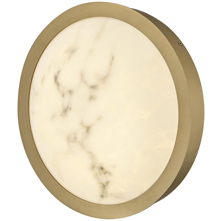 Cava LED 12.75 inch Lacquered Brass Flush Mount Ceiling Light