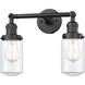 Franklin Restoration Dover 2 Light 5 inch Oil Rubbed Bronze Bath Vanity Light Wall Light in Clear Glass, Franklin Restoration