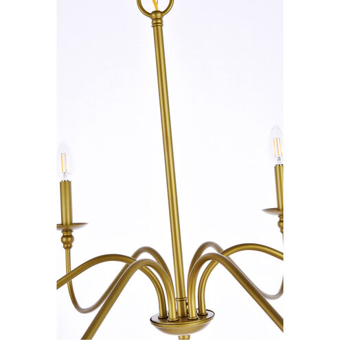 Rohan 6 Light 36 inch Brass Chandelier Ceiling Light