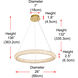 Bowen 1 Light 26 inch Satin Gold Chandelier Ceiling Light