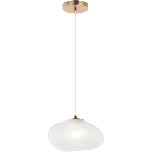 Matteo Lighting Melo 1 Light Aged Gold Brass Pendant Ceiling Light C60211AG - Open Box