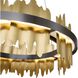 FT Series LED 23.6 inch Black and Brass Chandelier Ceiling Light