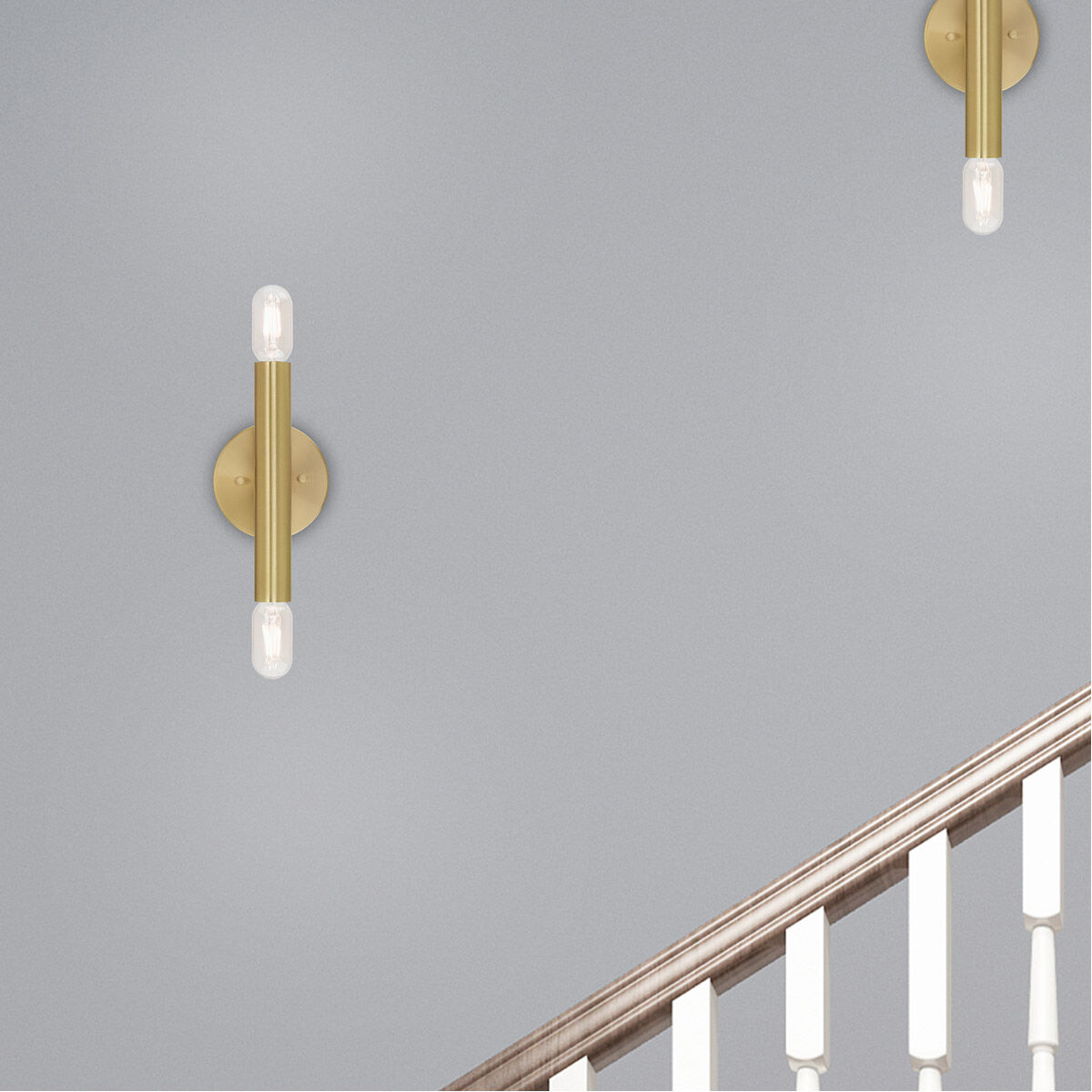 Copenhagen 2 Light 5 inch Satin Brass ADA ADA Wall Sconce Wall Light
