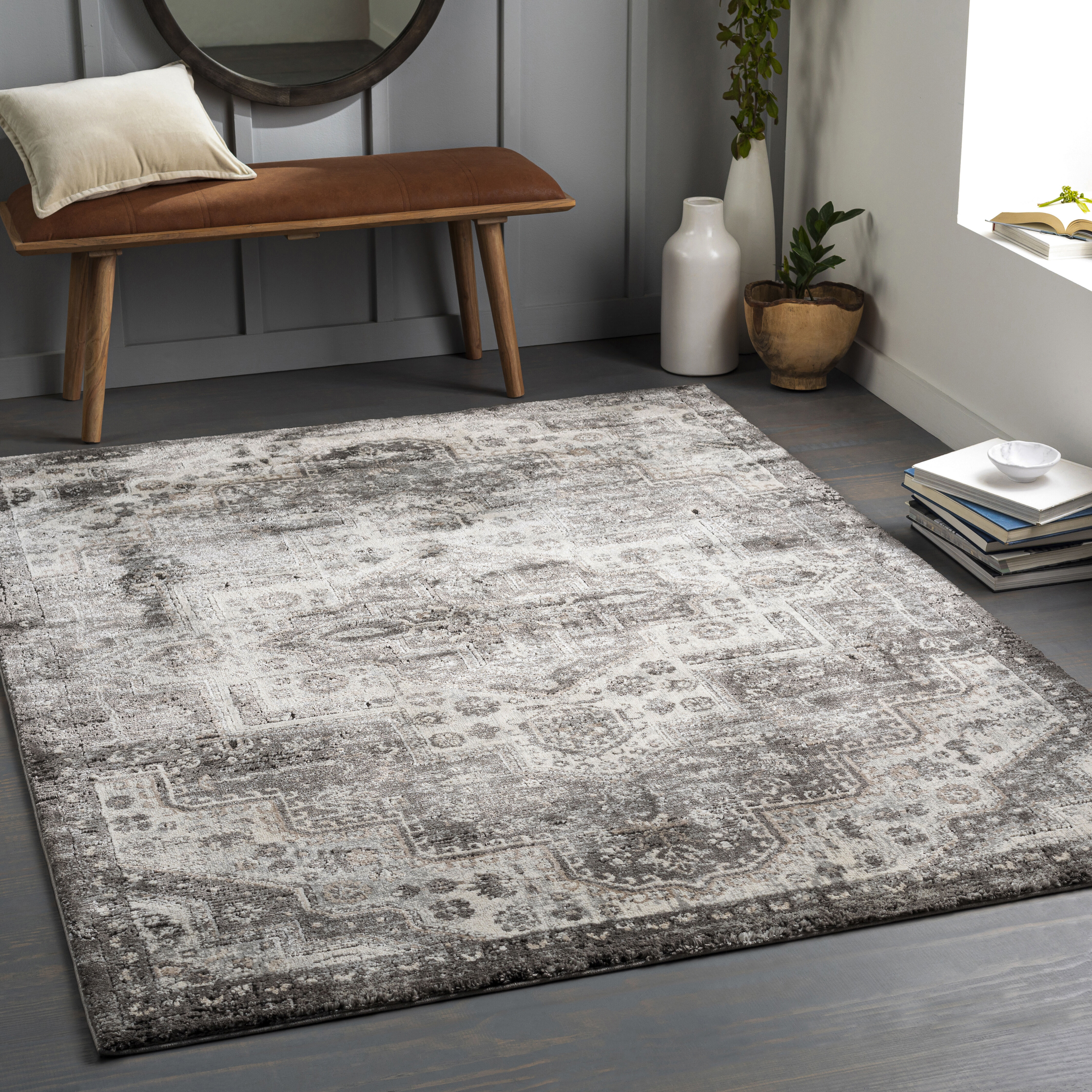 Montana 84 X 63 inch Charcoal Rug in 5 x 8, Rectangle
