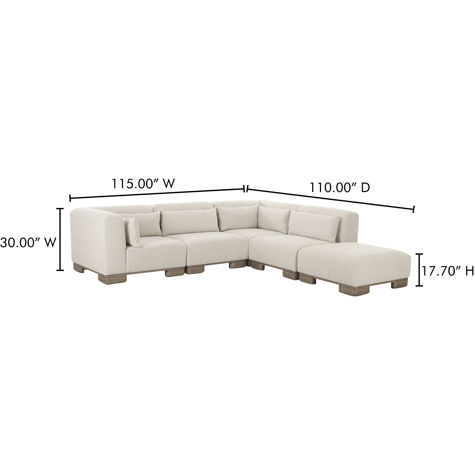 June Beige Modular Sectional, Dream