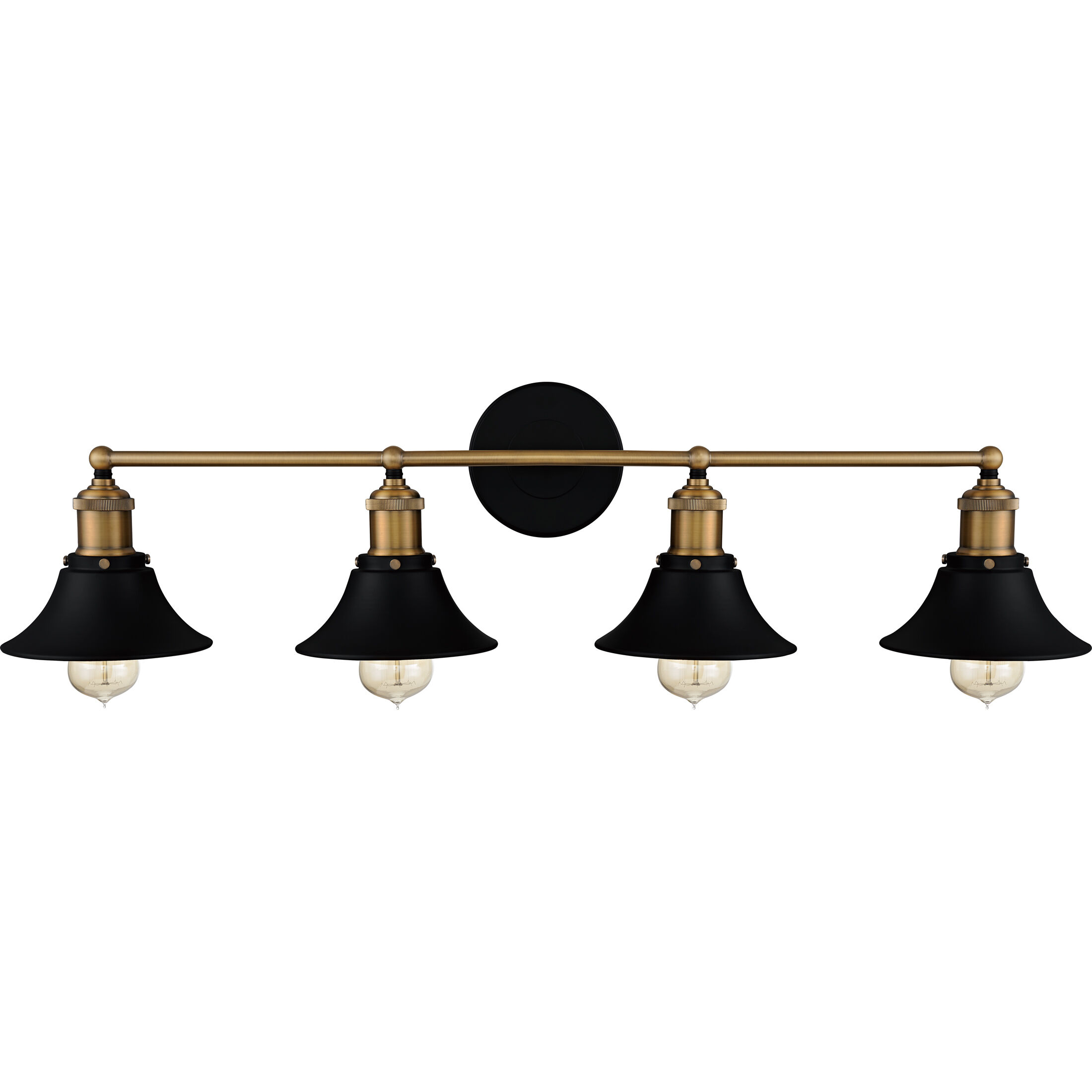 Trafalgar 4 Light 33 inch Matte Black Bath Light Wall Light