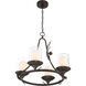 Ponderosa Ridge 4 Light 22 inch Weathered Spruce/Silver Highlights Chandelier Ceiling Light