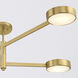 Orson 4 Light 54 inch Modern Gold Flush/Semi Flush Ceiling Light
