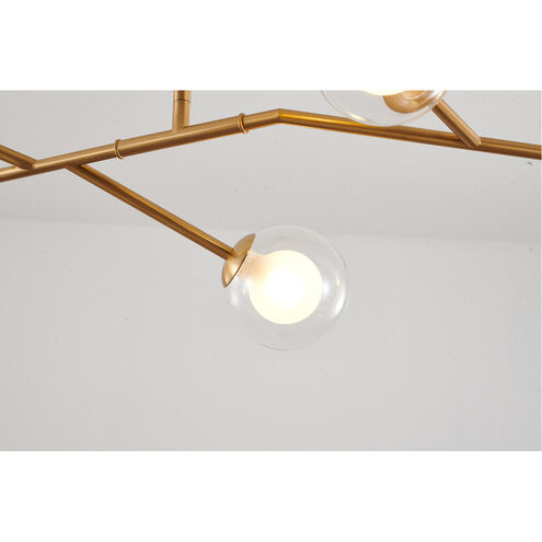 Canada 7 Light 14 inch Brass Chandelier Ceiling Light