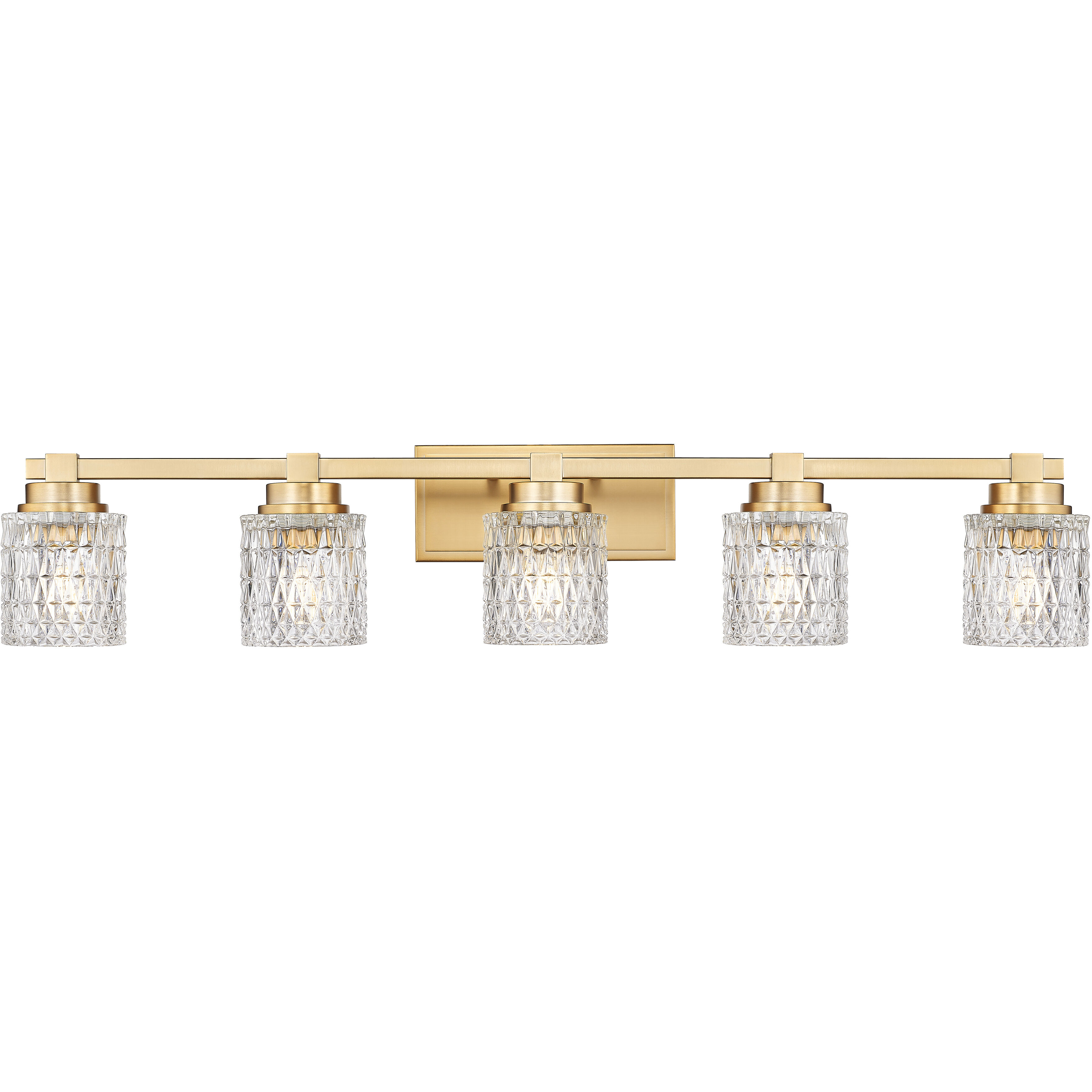 Jacqueline 5 Light 40.25 inch Modern Gold Bathroom Vanity Wall Light