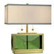 Celeste 21 inch 60 watt Polished Brass and Green Table Lamp Portable Light