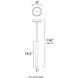 Picolo LED 1 inch Polished Chrome Mini Pendant Ceiling Light