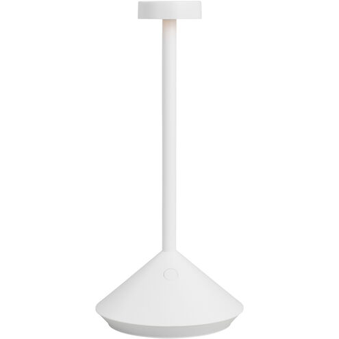 Sean Lavin Moneta 9 inch 2.40 watt Matte White Rechargeable Table Lamp Portable Light