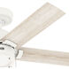 Erling 44 inch Matte White with Bleached Alder/Fresh White Blades Ceiling Fan