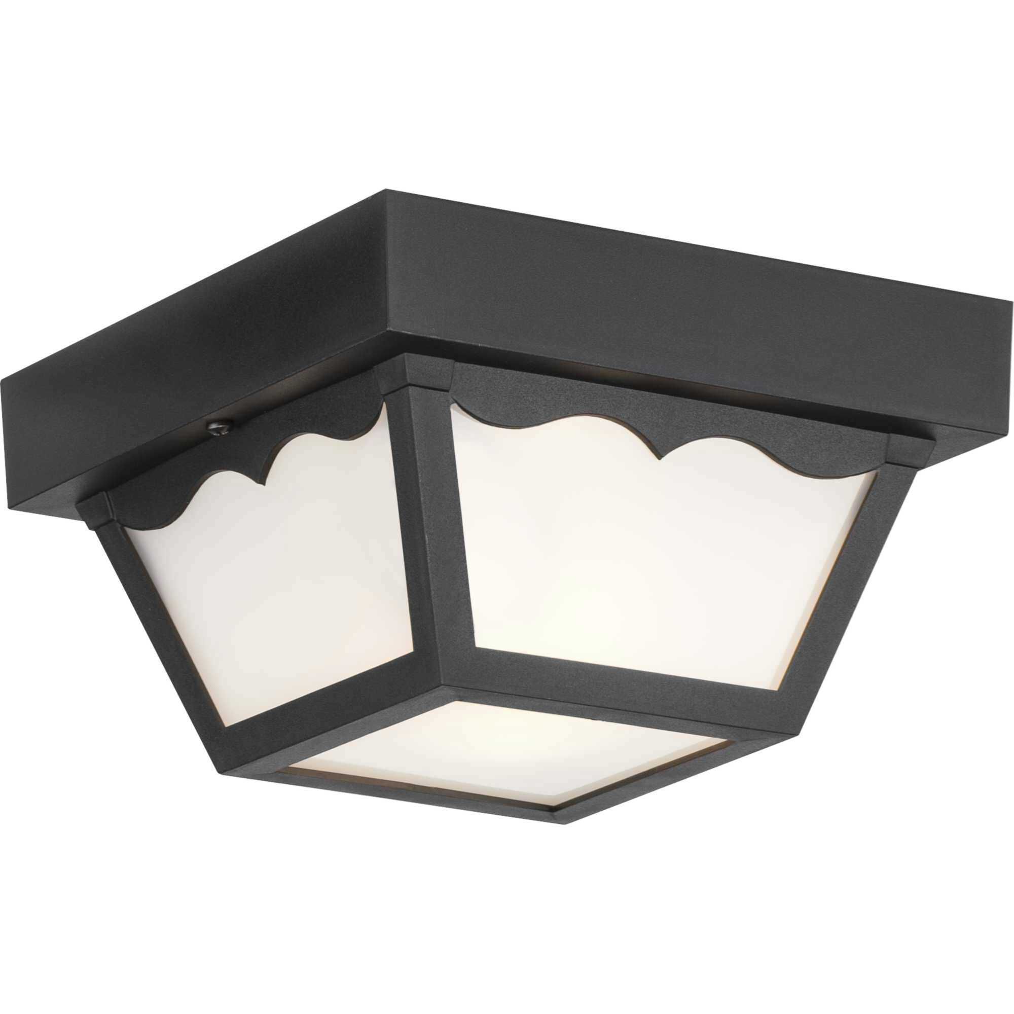 Ceiling Mount 1 Light 8.25 inch Textured Black Outdoor Flush Mount