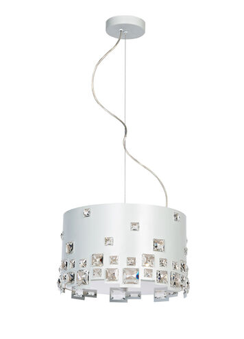 Isabella 3 Light 14 inch Pearl White Pendant Ceiling Light