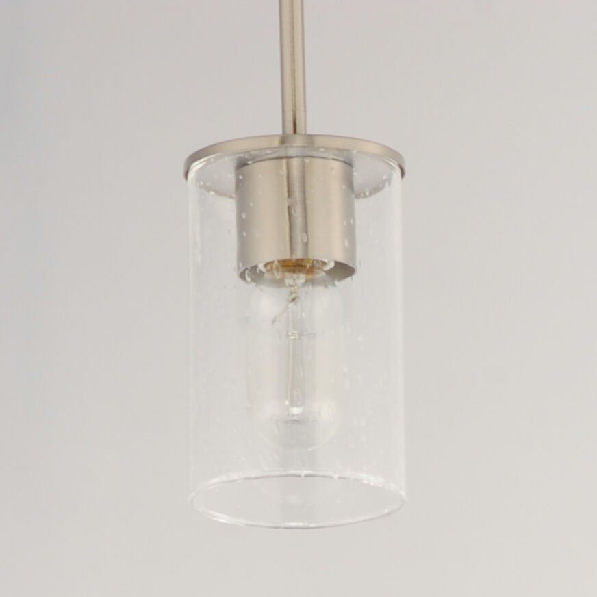 Sleek 1 Light 4 inch Satin Nickel Mini Pendant Ceiling Light