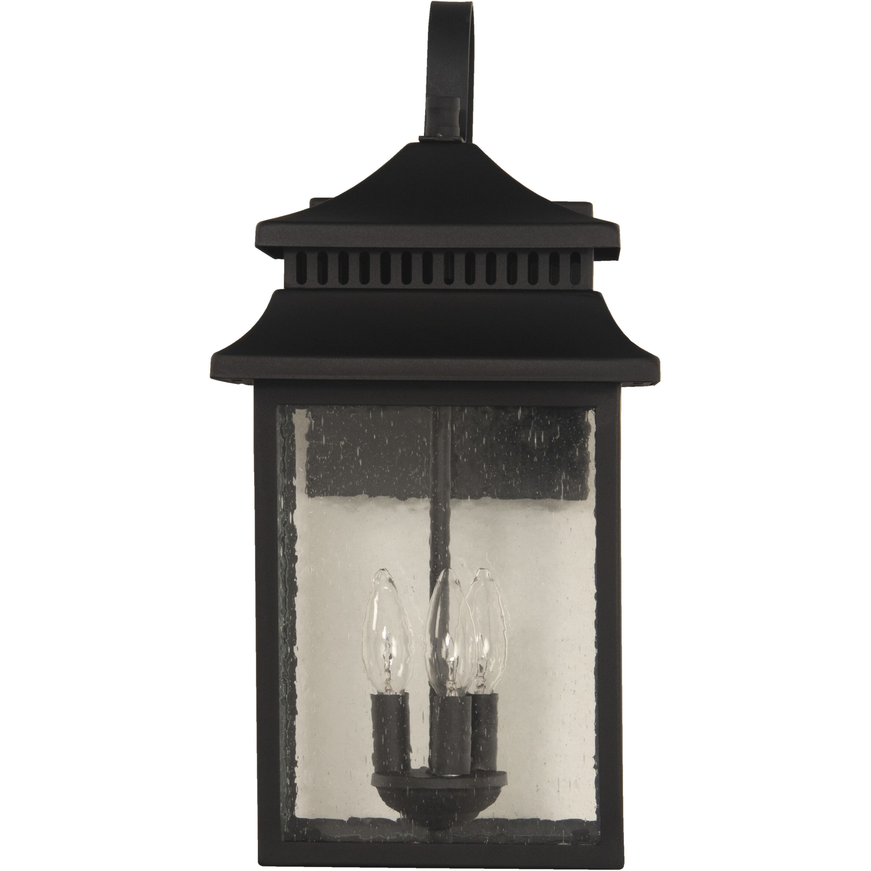 Crossbend 3 Light 20 inch Textured Black Outdoor Wall Mount in Textured Matte Black