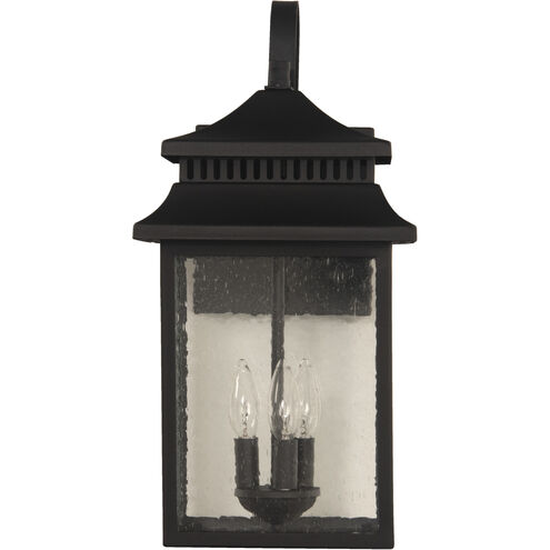 Crossbend 3 Light 20 inch Textured Black Outdoor Wall Mount in Textured Matte Black
