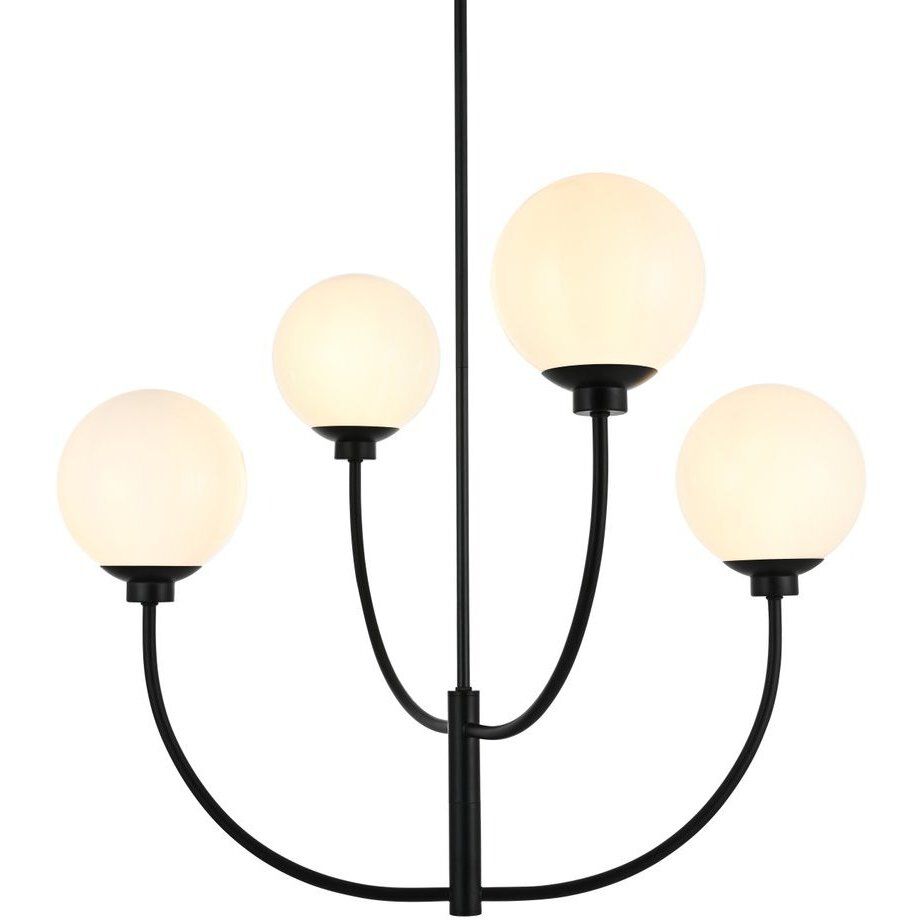 Nyomi 4 Light 30 inch Black Chandelier Ceiling Light