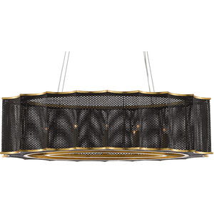 Nightwood 8 Light 22 inch Molé Black/Contemporary Gold Leaf Chandelier Ceiling Light