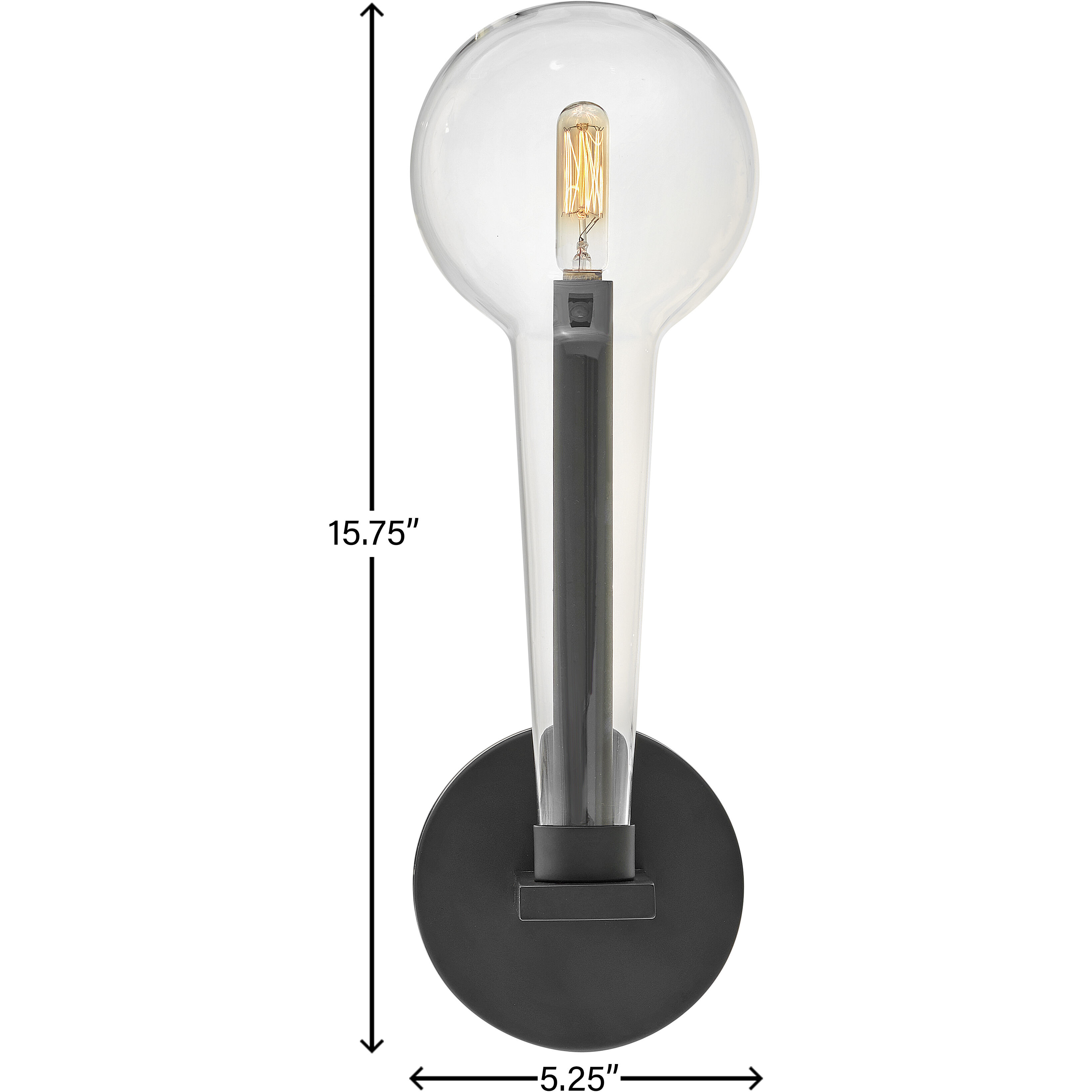 Alchemy 1 Light 5.25 inch Black Indoor Wall Sconce Wall Light